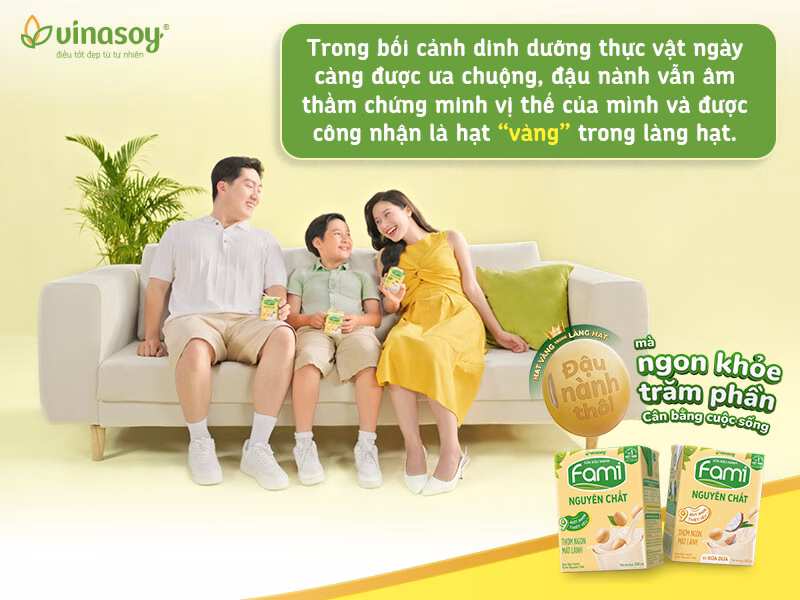 Đậu nành – Hạt vàng với giá trị vượt trội và lợi ích bền vững Đậu nành thôi, mà mang trăm tốt chăm sóc mọi người, mọi nhà