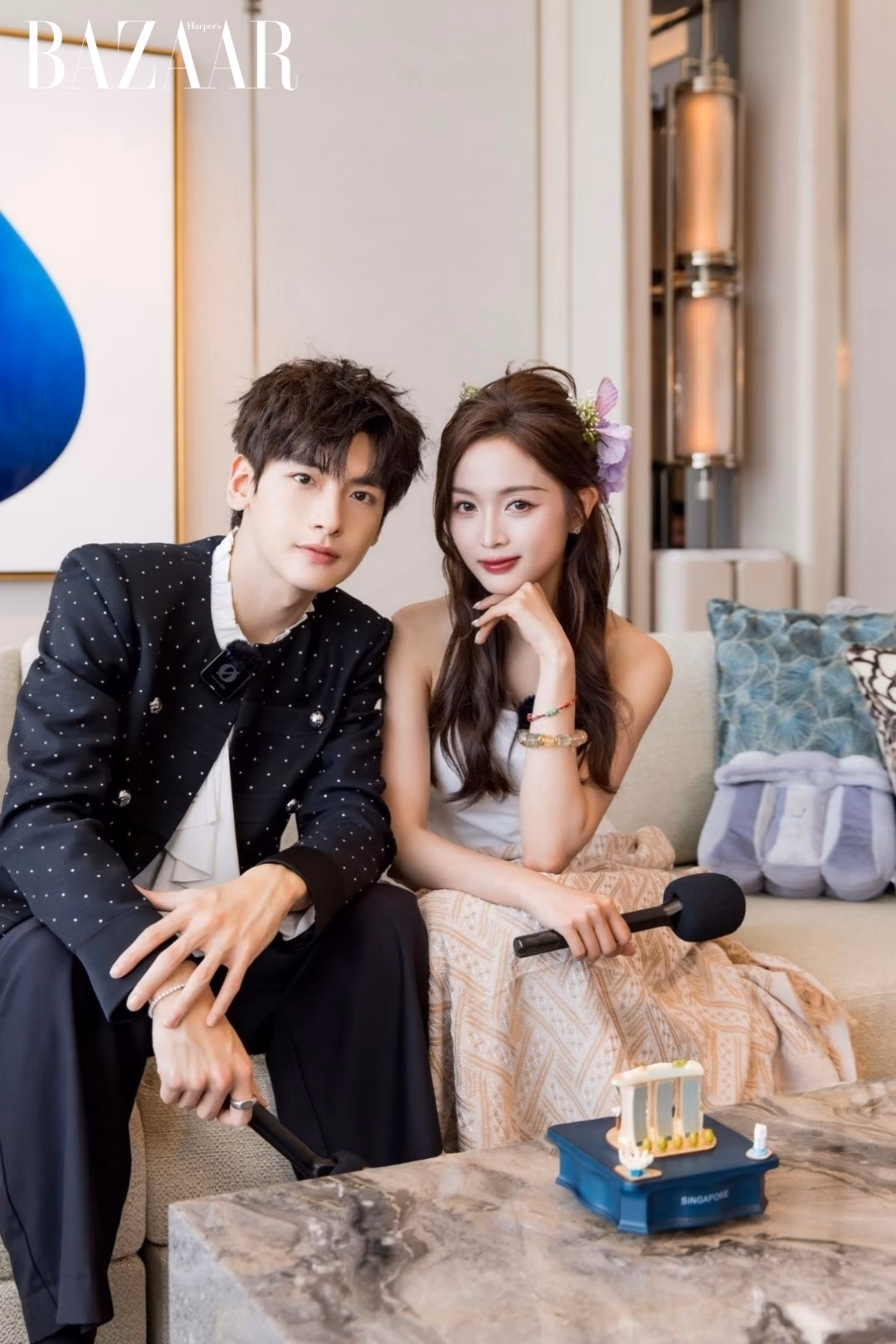 Phim tình yêu giả thật starring
Ngô Tuyên Nghi -Trạch Tiêu Văn bấm máy tháng 8 Ảnh: Weibo