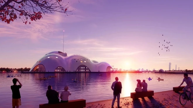 Nhà hát Opera Hà Nội được thiết kế bởi kiến trúc sư lừng danh người Italy - Renzo Piano. Ảnh: Renzo Piano Architecture.