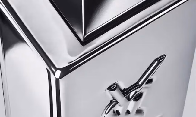 close up on YSL fragrance bottle