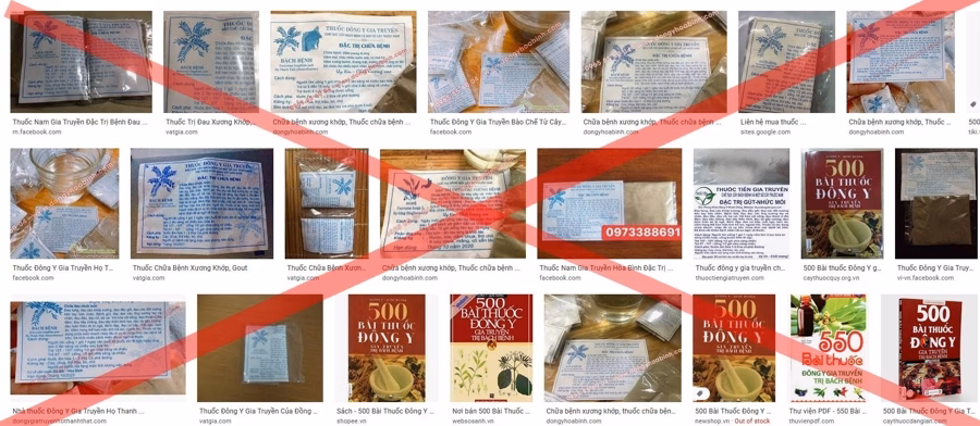 Trên thị trường có nhiều loại thuốc “Gia truyền” trộn tân dược không rõ nguồn gốc.