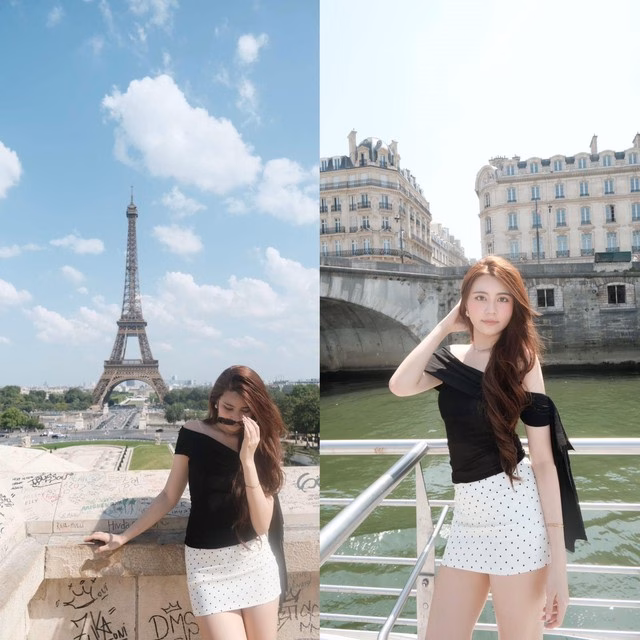 Con gái út MC Quyền Linh gây ấn tượng với phong cách thời trang ở tuổi 17 Sở hữu gương mặt được nhận xét là mang nét Tây, Hạt Dẻ càng thêm nổi bật khi xuất hiện giữa khung cảnh châu Âu, khiến nhiều người không tiếc lời khen ngợi. (Nguồn: Instagram NV)