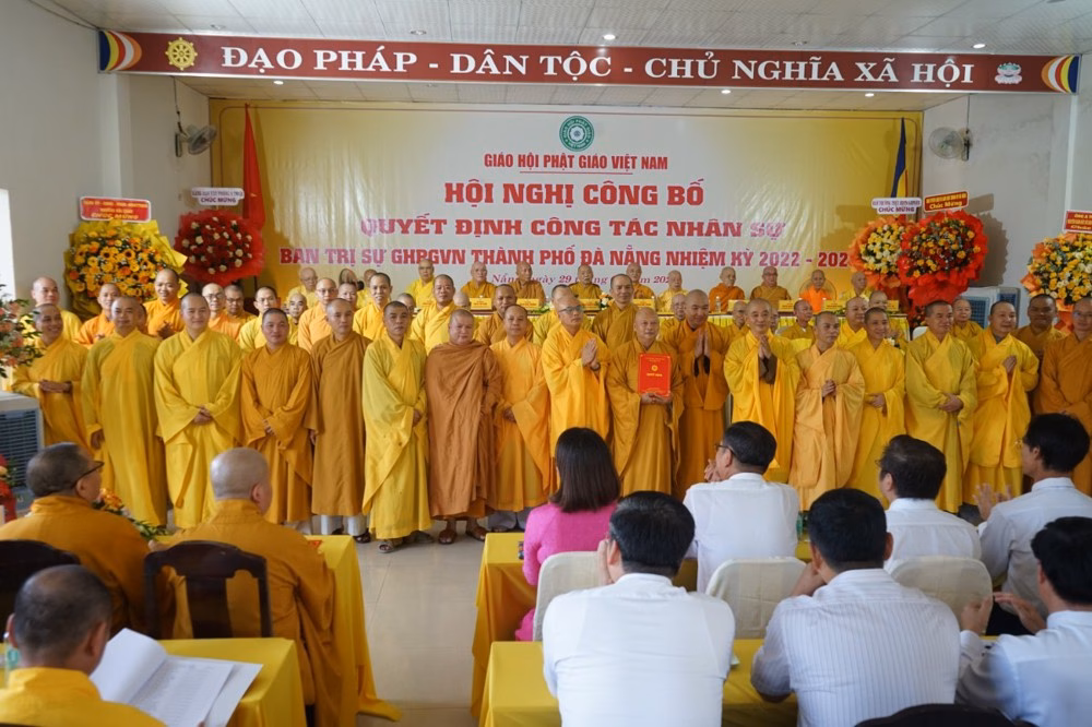 Công bố quyết định nhân sự Ban Trị sự Phật giáo TP Đà Nẵng nhiệm kỳ 2022-2027