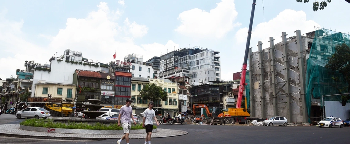 Hà Nội bắt đầu chỉnh trang không gian quảng trường Đông Kinh Nghĩa Thục