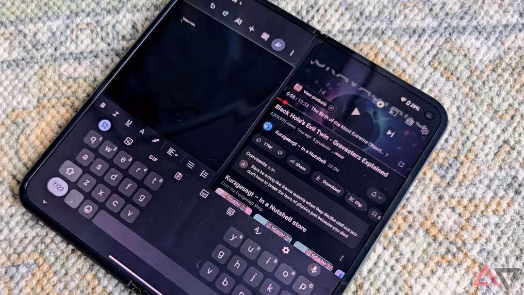 Galaxy Z Fold7 vẫn còn hạn chế, có gì được nâng cấp ở Pixel10 Pro Fold? Split screen mode on the Pixel 9 Pro Fold