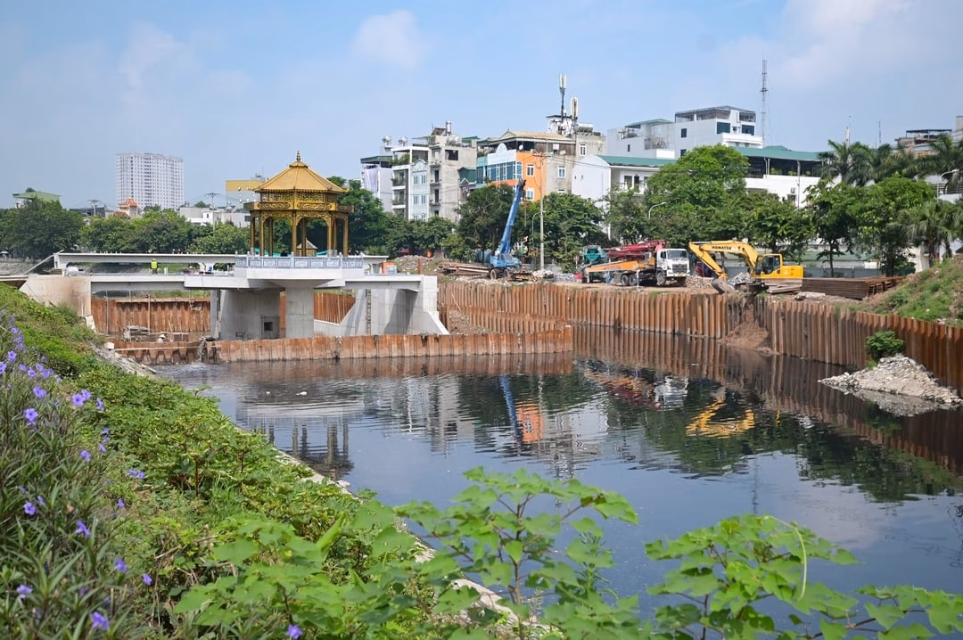 Hà Nội xây đập dâng đầu tiên trên sông Tô Lịch để hồi sinh dòng sông