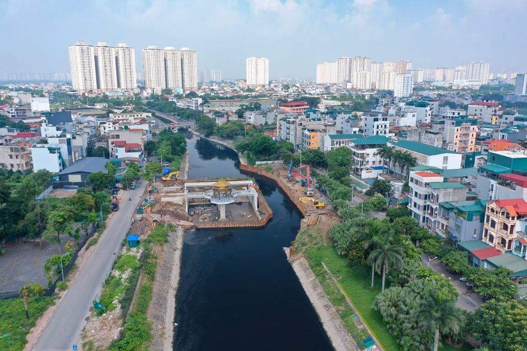 Hà Nội xây đập dâng đầu tiên trên sông Tô Lịch để hồi sinh dòng sông