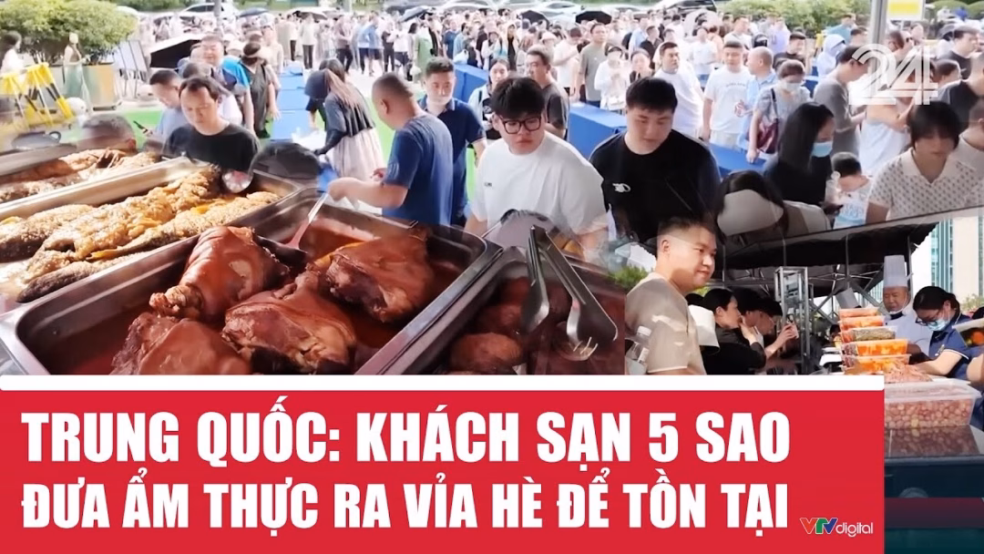 Khách sạn 5 sao Trung Quốc bán cơm hộp và đồ ăn vỉa hè đối phó tiêu dùng yếu