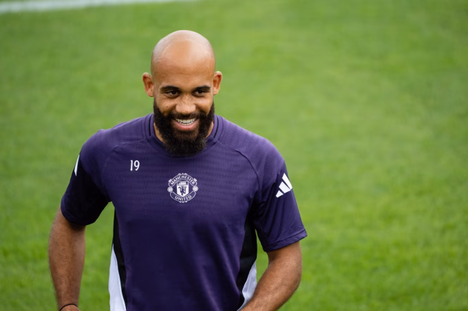 Bryan Mbeumo trong buổi tập đầu tiên cùng Man Utd ngày 22/7. Ảnh: Man Utd