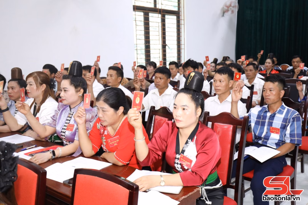 Nâng cao chất lượng nguồn nhân lực để xây dựng chính quyền số thân thiện Các đại biểu biểu quyết thông qua nghị quyết đại hội.