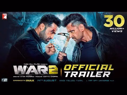 Trailer phim hành động Chiến Tranh 2 của Hrithik Roshan và NTR được công bố