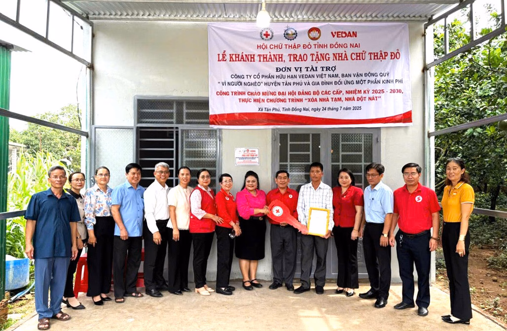 Vedan Việt Nam trao tặng 2 căn nhà đại đoàn kết cho người nghèo ở Đồng Nai