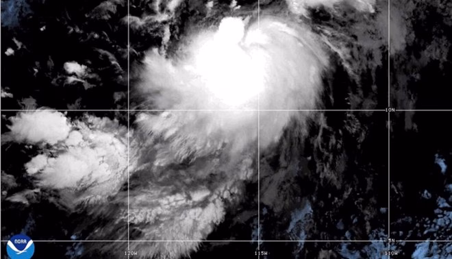 Bão Gil mạnh lên thành bão cuồng phong ở Thái Bình Dương. Ảnh: NOAA