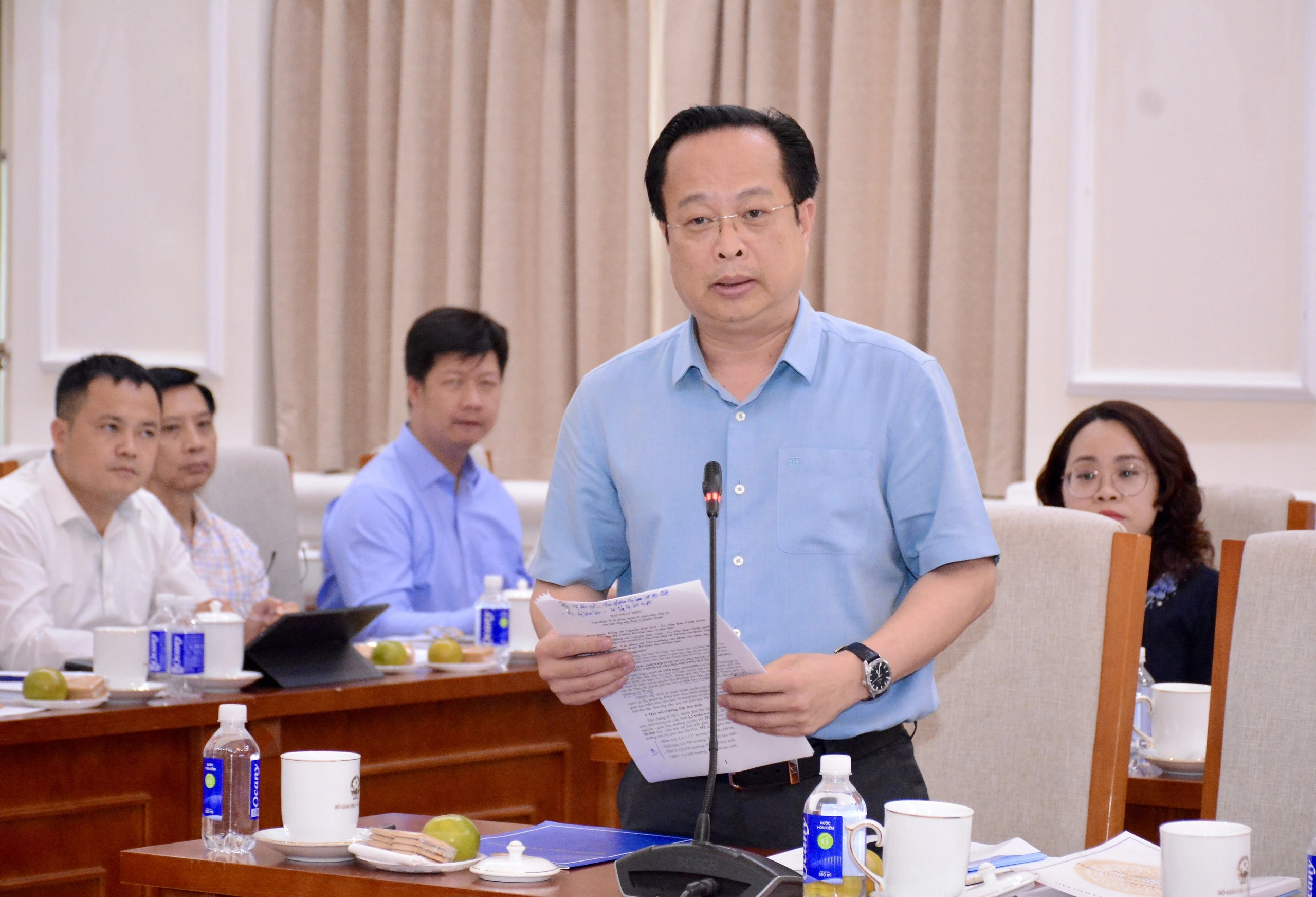 Ông Trần Thế Cương, Giám đốc Sở GD-ĐT Hà Nội, nêu kinh nghiệm khi thực hiện chính quyền địa phương 2 cấp