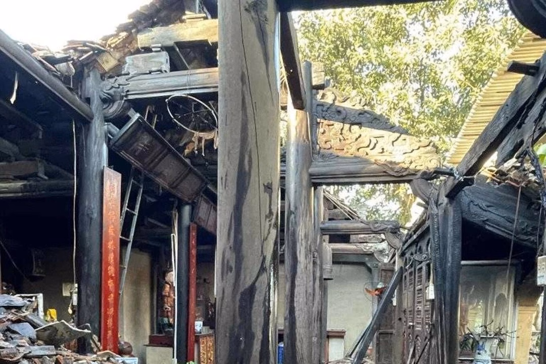 Chùa Báo Quốc bị cháy do chập điện