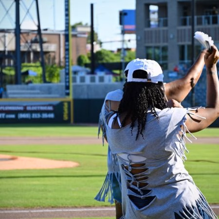 
				Grooving & Moving line dance group, Negro League Night, Covenant Health Park, August 2025
				 