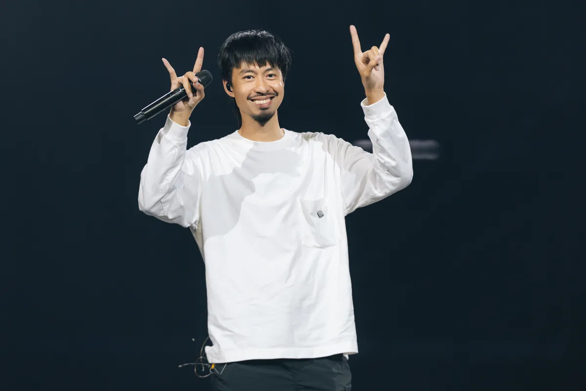 Đen rất vui trong toàn bộ thời gian diễn ra buổi tổng duyệt của Hoàng Dũng vào khuya ngày 1/8.