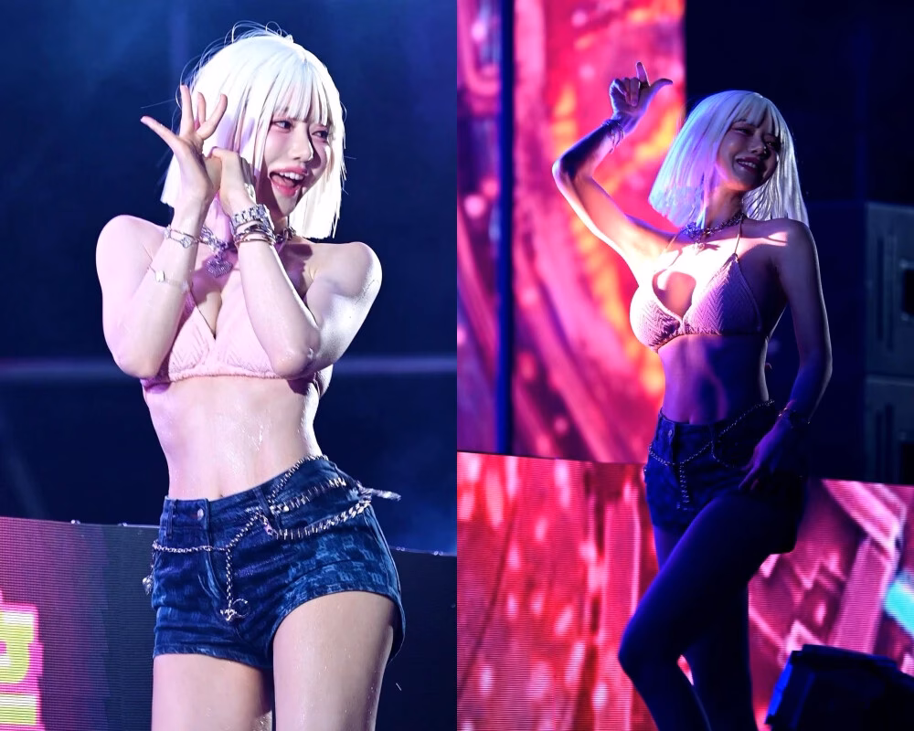 Trong buổi biểu diễn gần đây, DJ Soda xuất hiện với trang phục bó sát, tôn lên đường cong quyến rũ và đặc biệt là cơ bụng số 11 săn chắc.