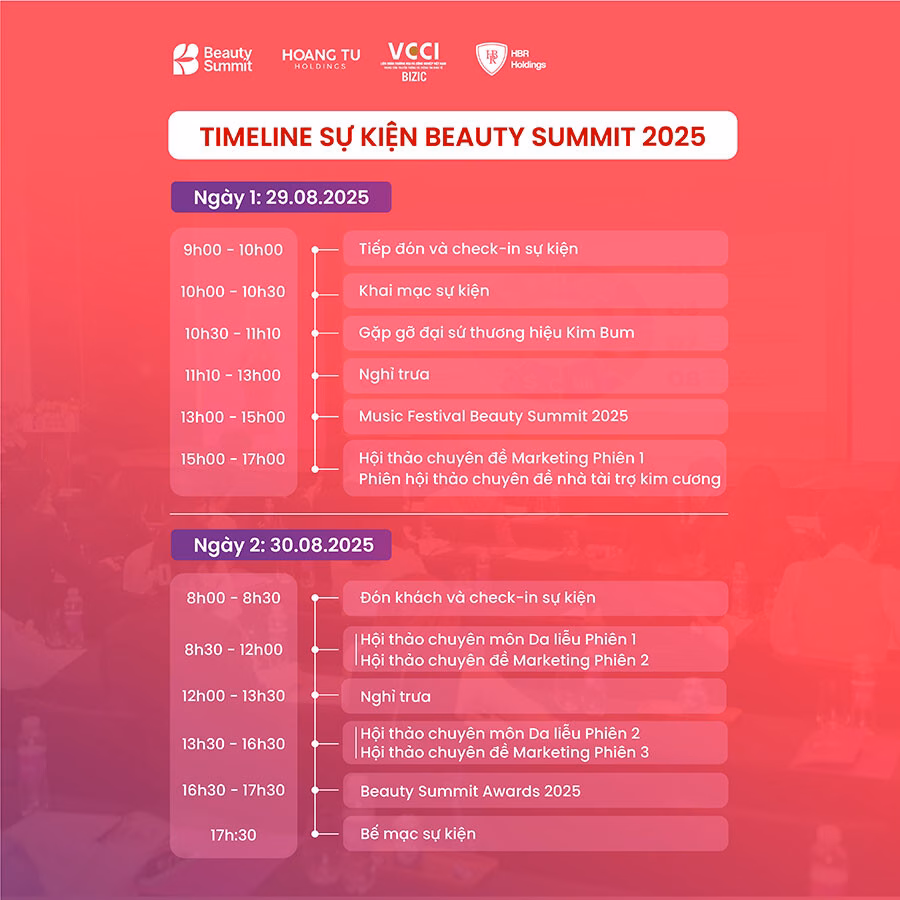 Hội tụ 100 thương hiệu làm đẹp tại Beauty Summit 2025 ở TP.HCM