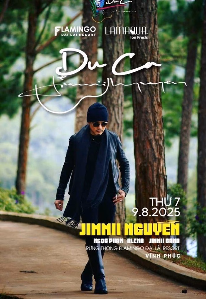 Jimmii Nguyen du ca trong rừng thông Flamingo Đại Lải Resort