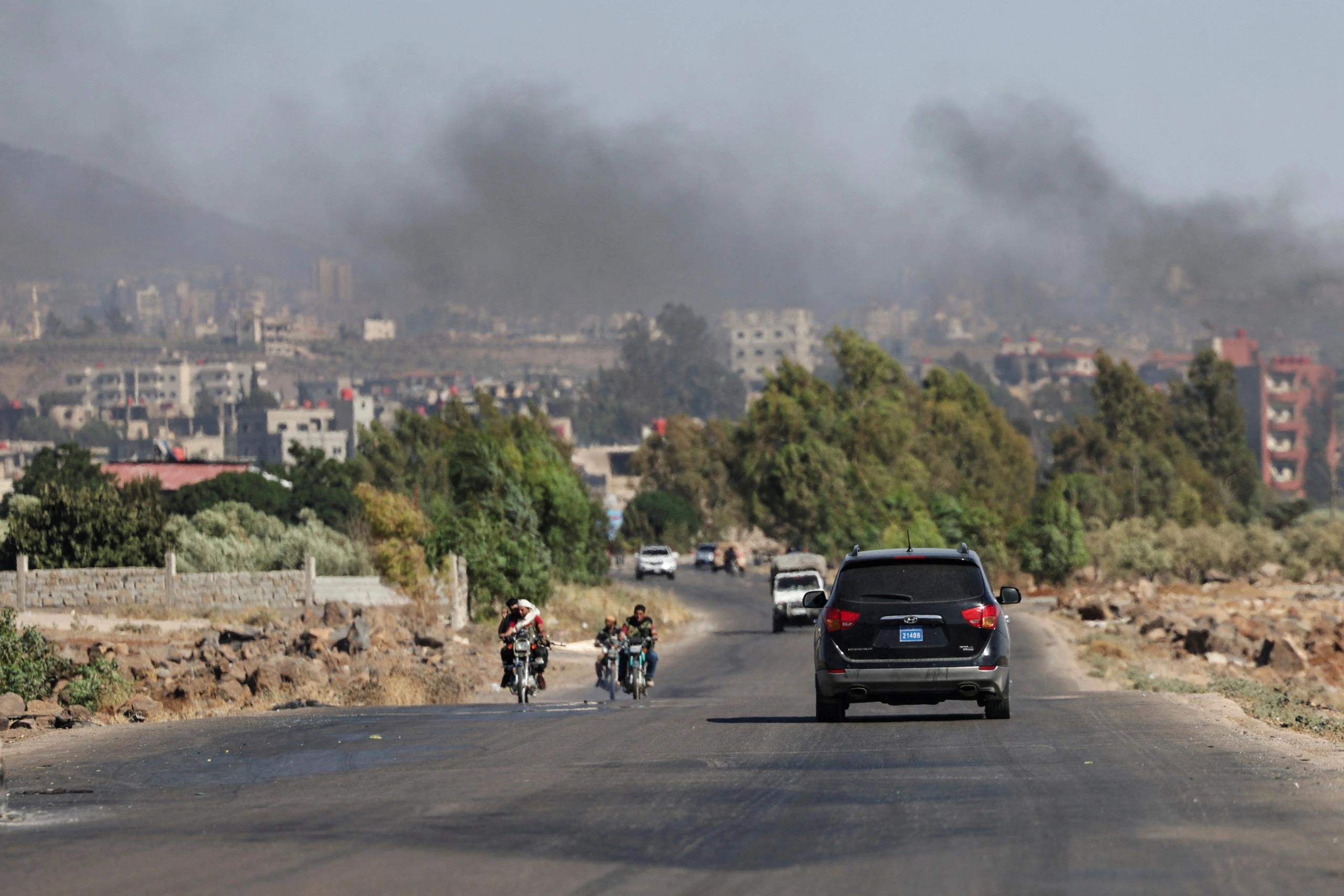 Một khu vực cửa ngõ vào tỉnh Sweida ở Syria hôm 19.7