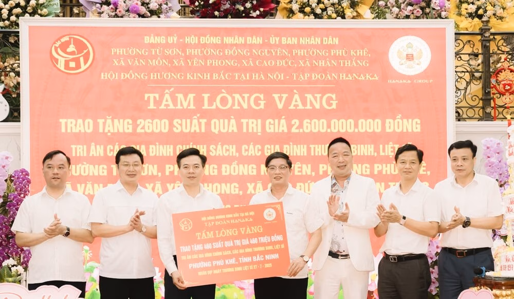 Tập đoàn Hanaka tặng gần 3.000 suất quà cho gia đình chính sách ở Bắc Ninh