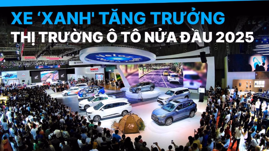 Thị trường ô tô Việt Nam tăng trưởng sau nửa đầu năm 2025, xe 'xanh' chiếm 29% thị phần
