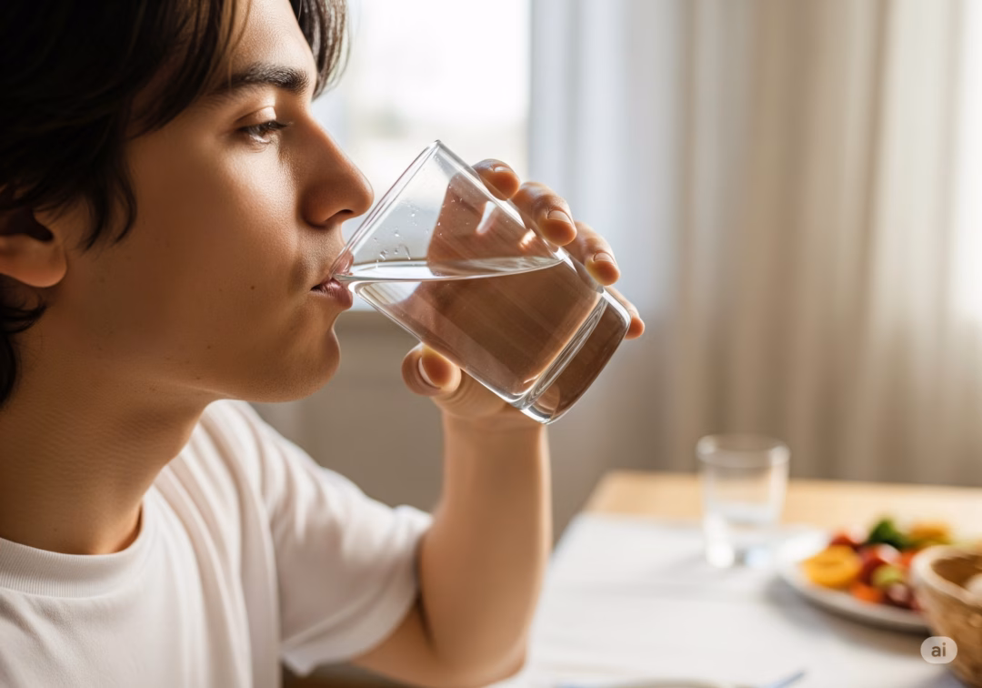 Uống nước trước bữa ăn giúp kiểm soát đường huyết và tiêu hóa tốt