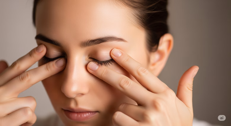 Chăm sóc kỹ vùng mắt giúp Chương Tử Di hạn chế nếp nhăn, giữ đôi mắt tươi trẻ và ngăn ngừa dấu hiệu lão hoá. Ảnh minh hoạ