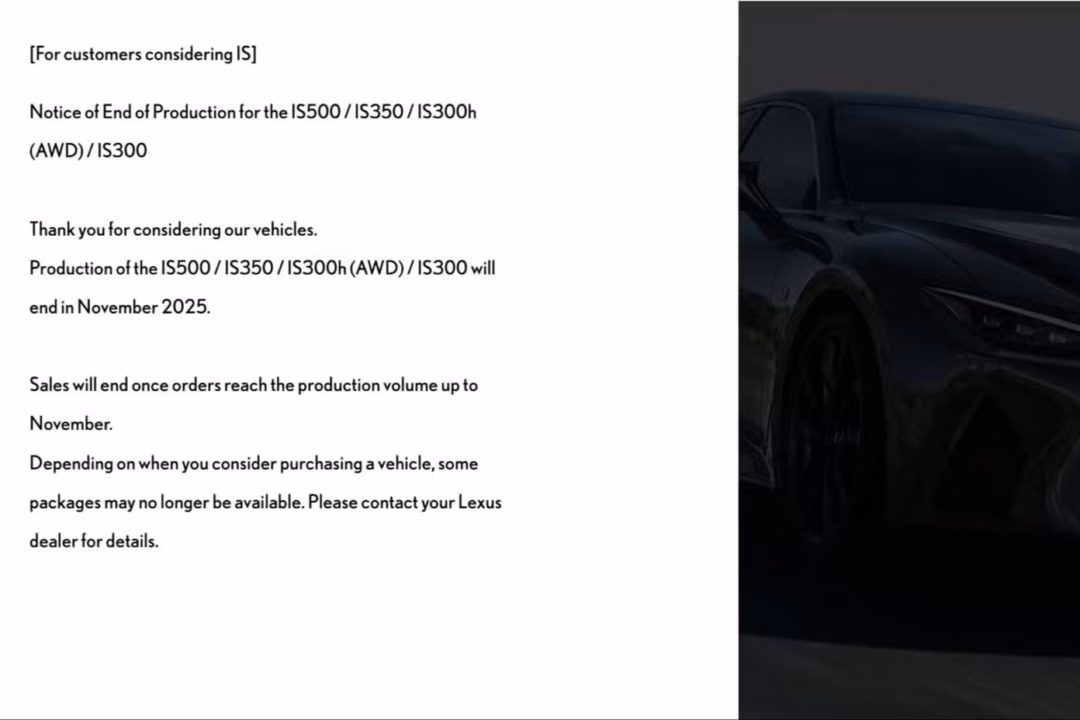 Lexus bất ngờ dừng sản xuất nhiều mẫu xe, khách hàng nên mua ngay trước khi hết hàng