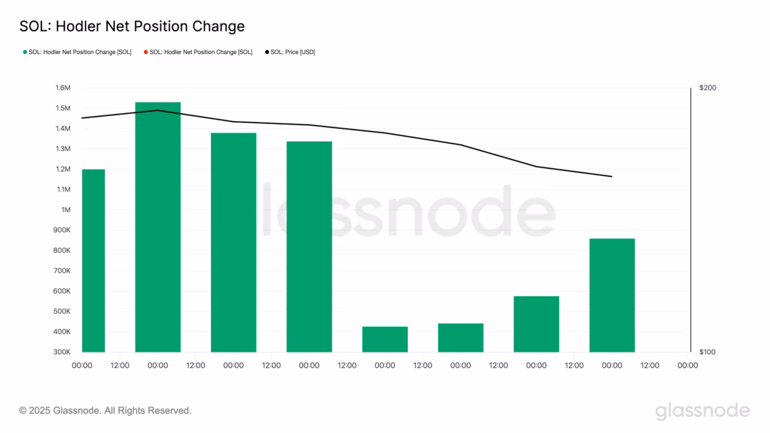 SOL Holder Net Position Change. Nguồn: Glassnode