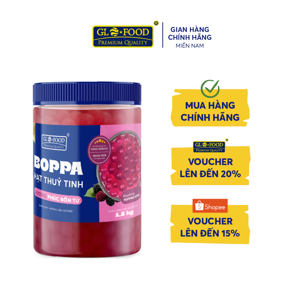 Làm thế nào để thạch nổ BOPPA Phúc Bồ Tử GLOFOOD không bị tan thành nước khi thêm vào đồ uống?