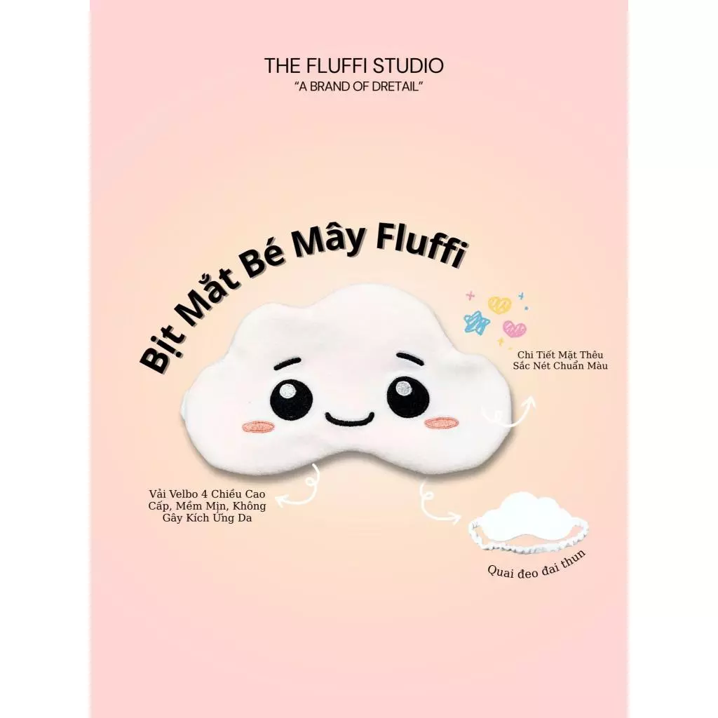 Làm thế nào để chọn bịt mắt ngủ phù hợp cho trẻ nhỏ và người lớn: Câu chuyện của gấu bông bé Mây từ Fluffi Studio