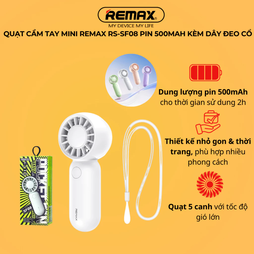Quạt Cầm Tay Mini Có Thực Sự Là Giải Pháp Cho Ngày Hè Nóng? Đánh Giá Thực Tế Về Quạt Remax RS-SF08
