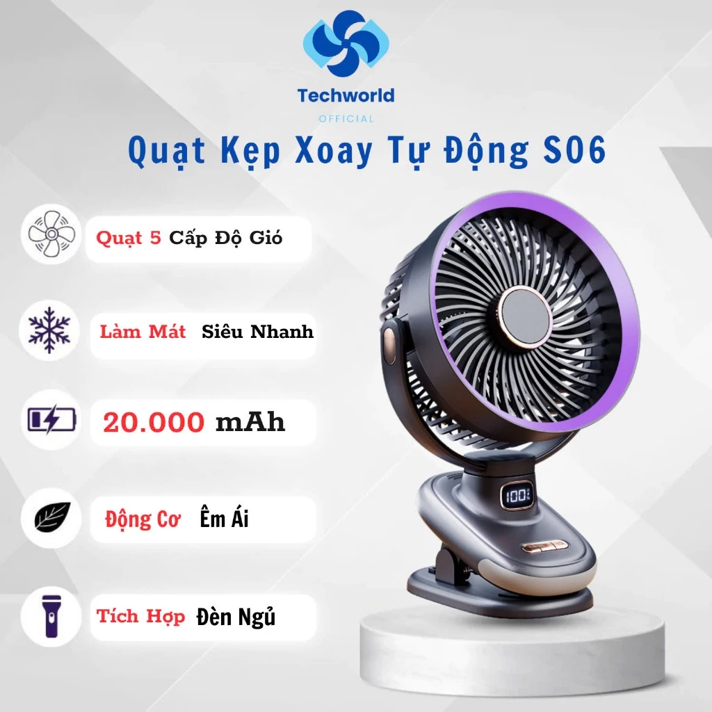 Quạt Tích Điện Mini TECHWORLD 2025 Có Thực Sự Yên Tĩnh Như Quảng Cáo? Tôi Đã Tìm Hiểu Và Đây Là Điều Tôi Phát Hiện