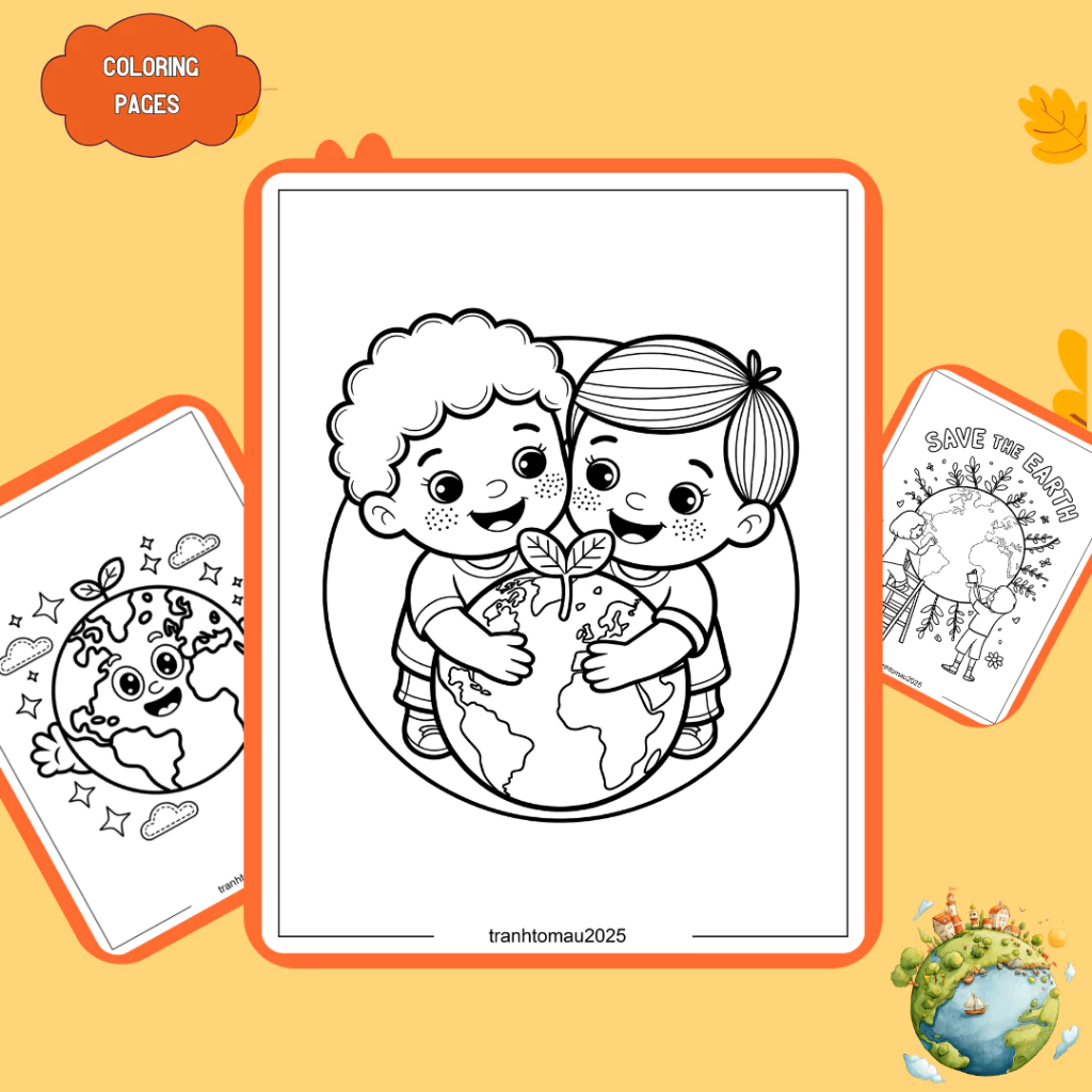 Làm thế nào để tô màu không lem nhem khi cho bé tô tranh ngày Trái Đất?