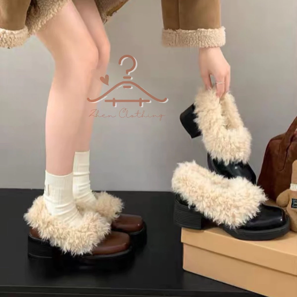 Mặc Lạnh Vào Mùa Đông Mà Không Lo Bị Trộng Với Giày Lót Lông Cổ Thấp Phong Cách Hàn Quốc