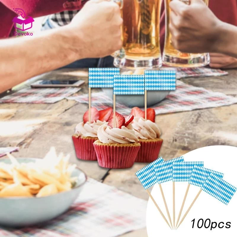 Cách tổ chức bữa tiệc Oktoberfest tại nhà mà bạn không thể bỏ qua với tăm cờ mini Devoko 100x