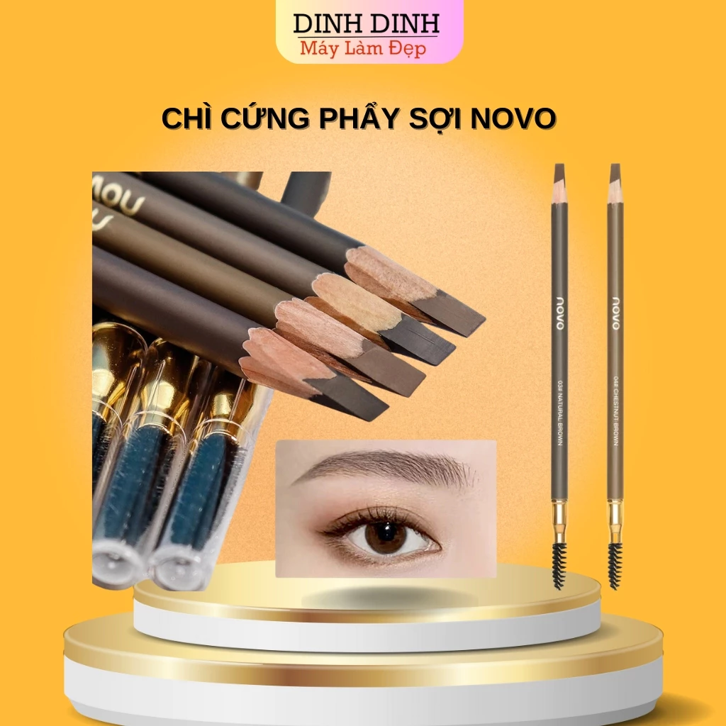 Làm Thế Nào Để Kẻ Mày Tự Nhiên Và Sắc Nét Suốt Cả Ngày Với Chì Kẻ Mày Phẩy Sợi Novo?