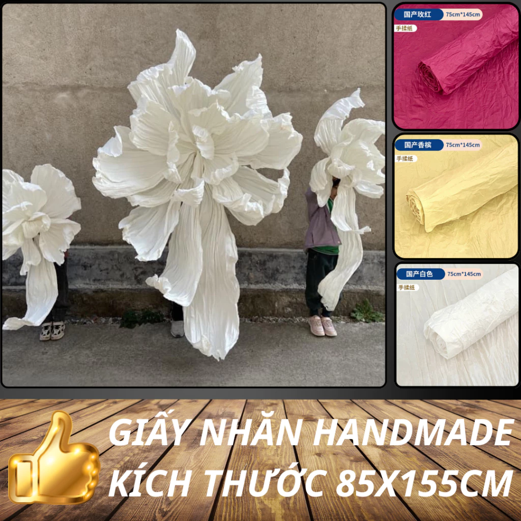Làm thế nào để chọn giấy nhăn thủ công phù hợp cho hoa handmade mỹ thuật của bạn?