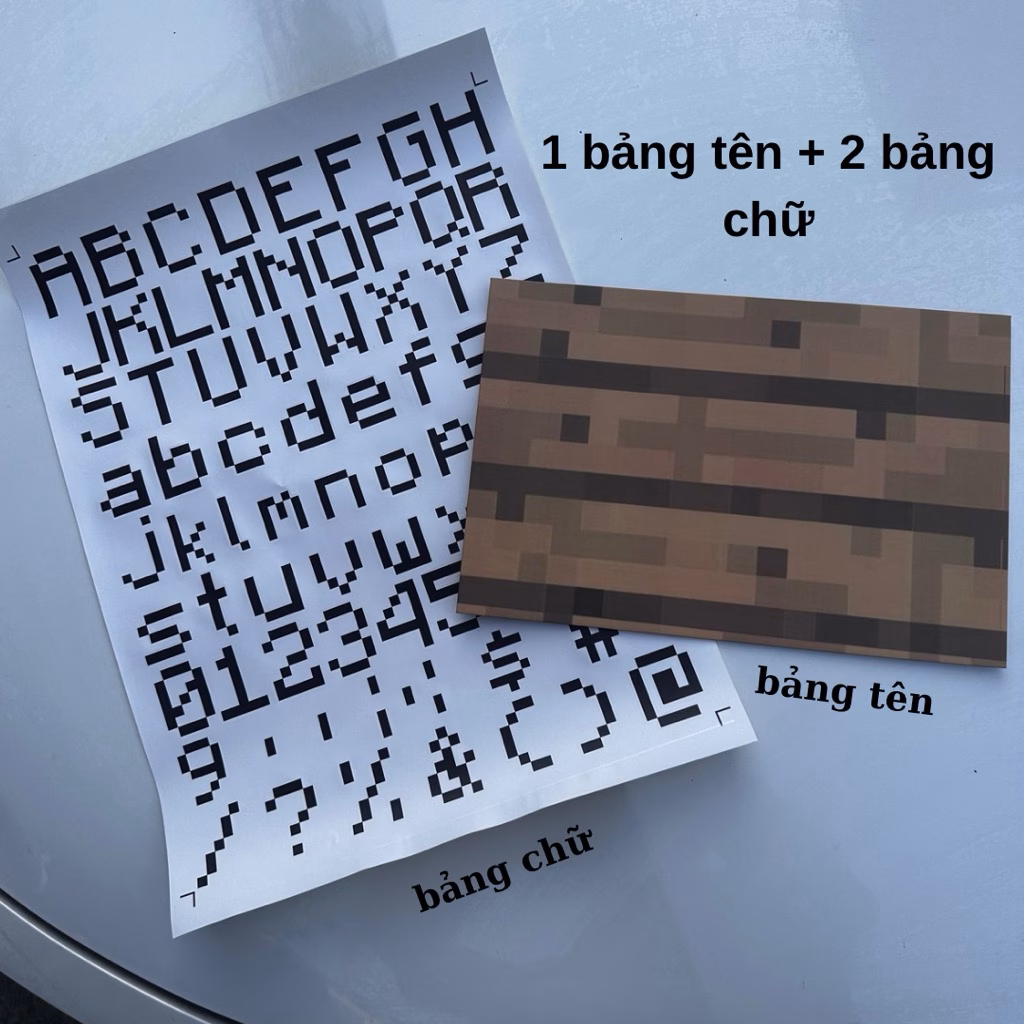 Làm thế nào để chọn combo bảng tên kèm chữ cái pixel trang trí phù hợp mà không làm rối mắt?