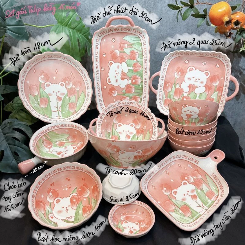 Tôi đã làm vỡ bát đĩa sứ hoa tulip gấu khi mới mua, và đây là bài học tôi rút ra