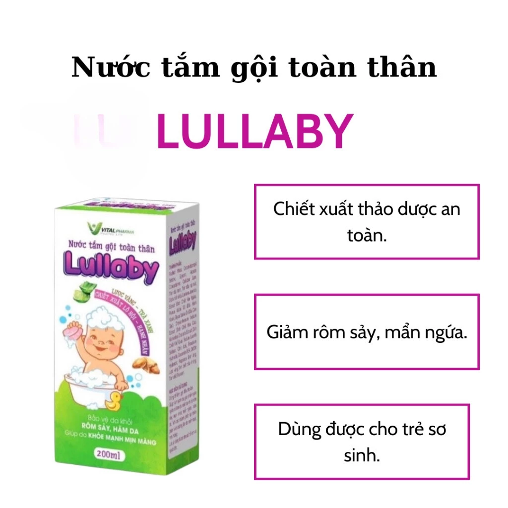Sữa Tắm Gội Thảo Dược Lullaby: Bí Quyết Trị Rôm Sảy Hiệu Quả Cho Mẹ Bới
