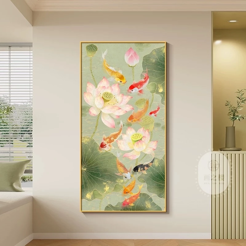 Làm thế nào để treo tranh canvas Hoa Sen Cá Chép trong nhà để thu hút tài lộc và bình an?