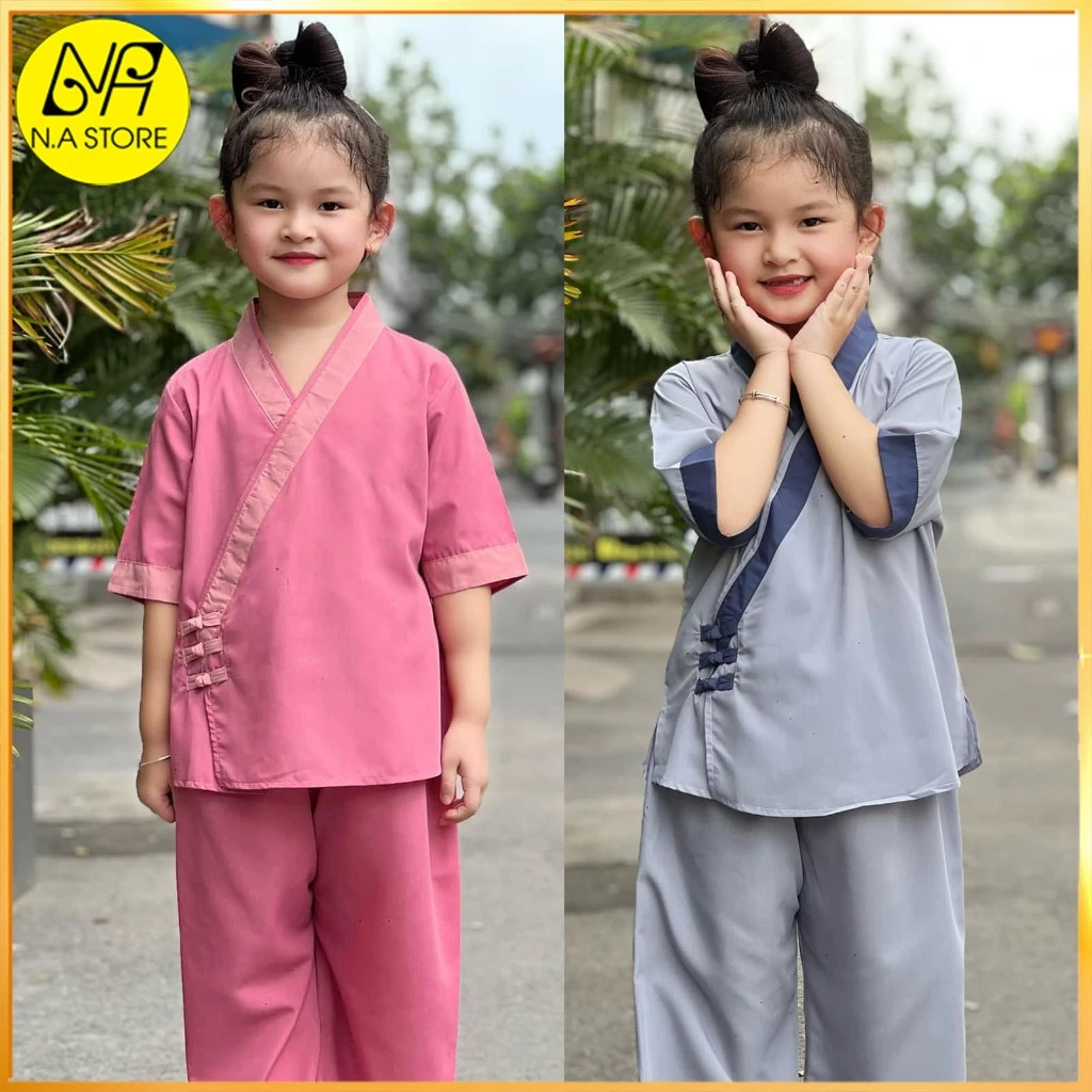 Mặc đồ lam đi chùa cho bé gái như thế nào để vừa trang nghiêm, vừa thoải mái?