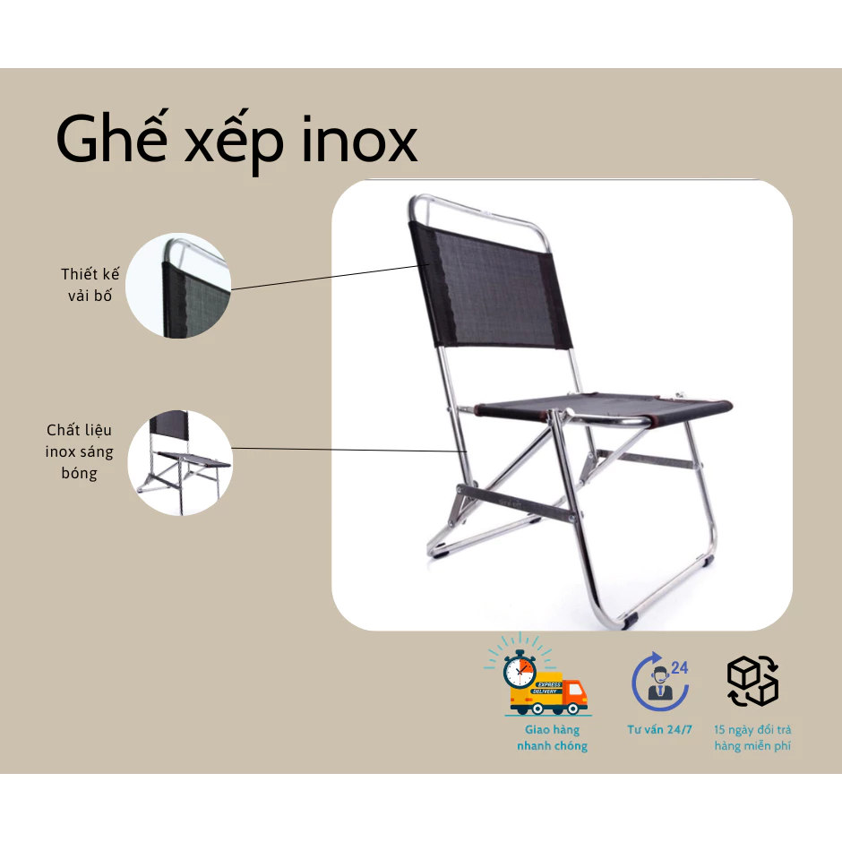 Ghế Xếp Inox – Món Không Thể Thiếu Cho Chuyến Du Lịch Dã Ngoại Hoàn Hảo Của Bạn