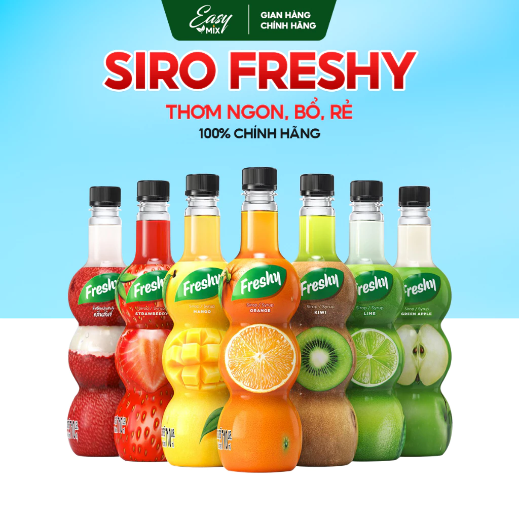 Cách pha chế trà sữa ngon mà không cần công thức đắt tiền chỉ với Siro trái cây Freshy Fruit Syrup