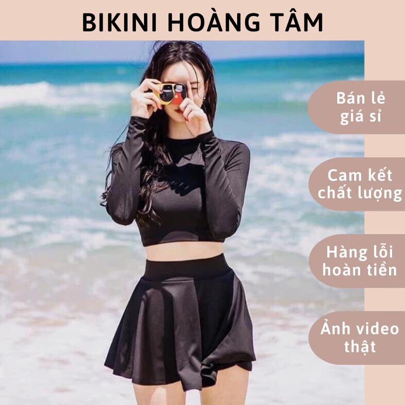 Mặc bikini hai mảnh tay dài có thực sự thoải mái khi đi biển?