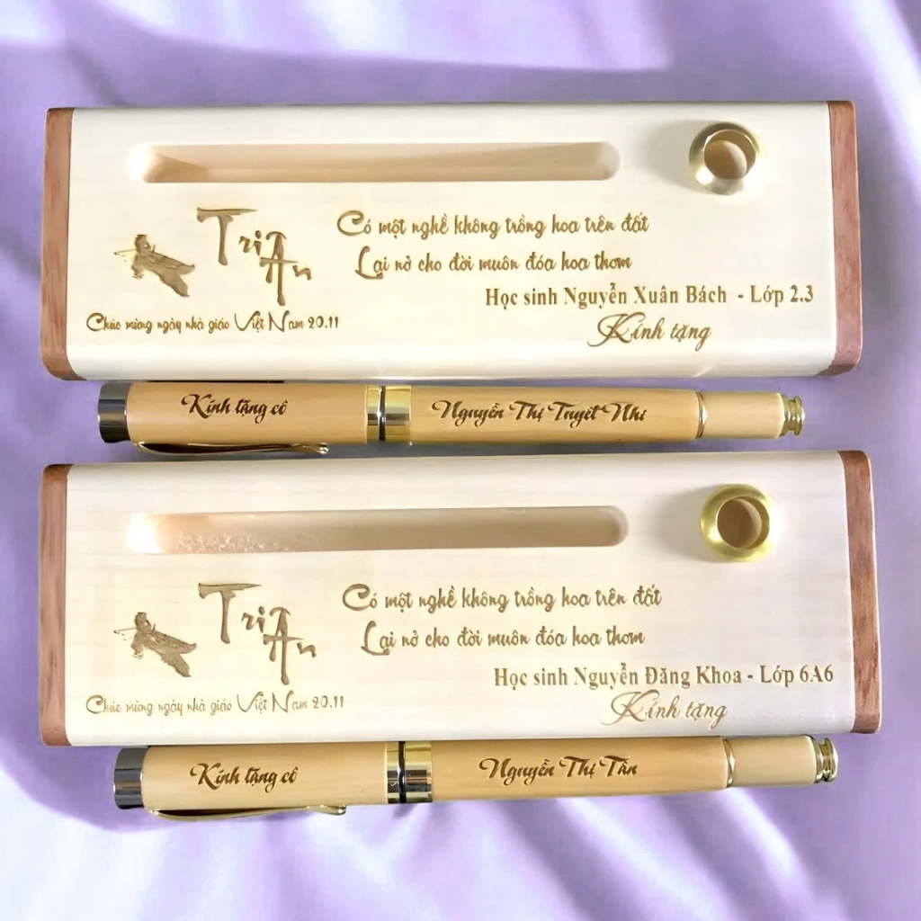 Làm thế nào để chọn bút gỗ khắc tên phù hợp làm quà tặng Thầy Cô giáo?