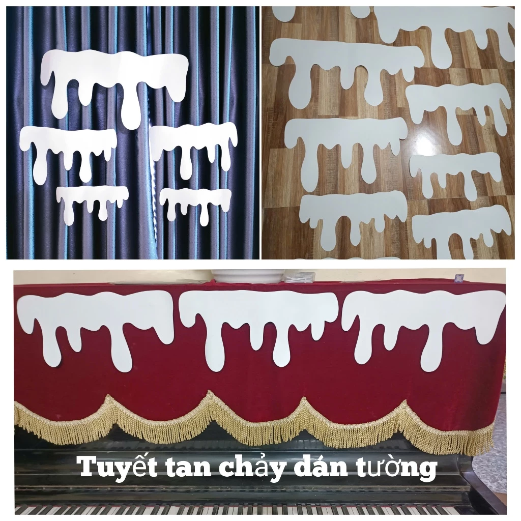 Làm thế nào để dán hình tuyết tan chảy lên tường mà không làm hỏng sơn nhà?